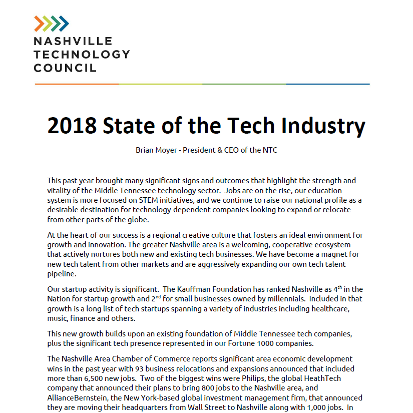 2018 State of Tech